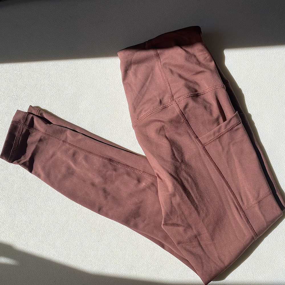 Yogalicious Lux Mauve Pink/Brown Leggings